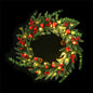 Jingle Jollys Christmas Wreath 60CM LED Garland Berries Pine Cones Party Decor