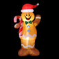 Jingle Jollys Christmas Inflatable Gingerbread Man 1.5M Height LED Decorations Illuminated